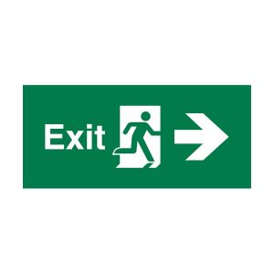 Luminaire Overlay Exit Arrow Right Sign
