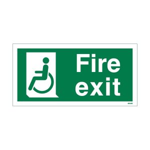 Fire Exit Wheelchair Left Sign
