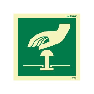 JacGLOW Photoluminescent Emergency Stop Symbol Sign