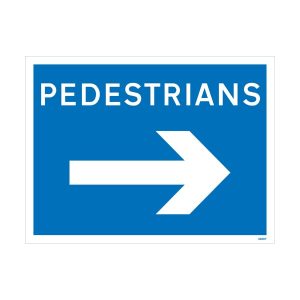Pedestrians Arrow Right Sign