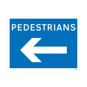 Pedestrians Arrow Left Sign