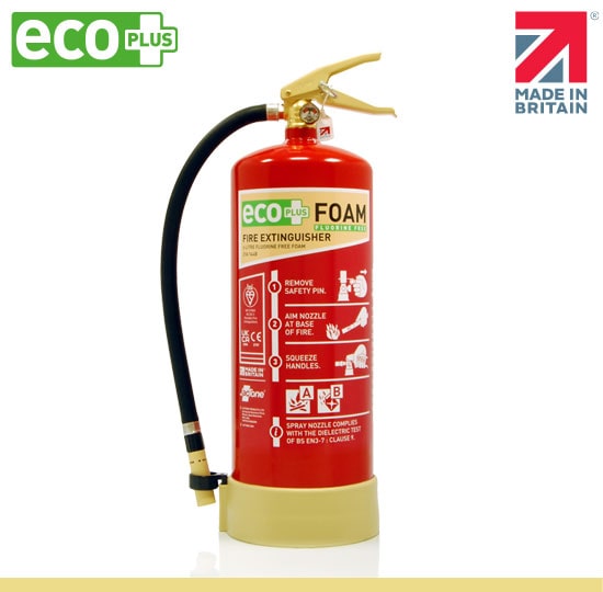 Premium 6 Litre Eco Plus Foam PFAS-free Fire Extinguisher
