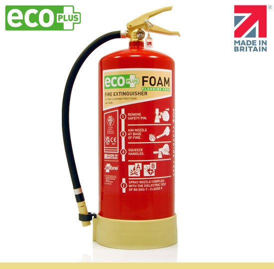 Premium 9 Litre Eco Plus Foam PFAS-free Fire Extinguisher
