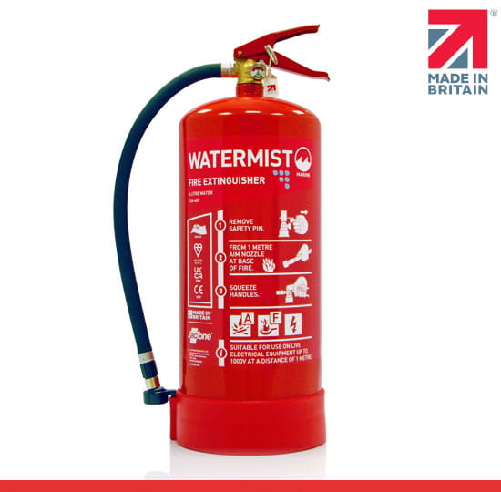 Marine 6 Litre Watermist Fire Extinguisher