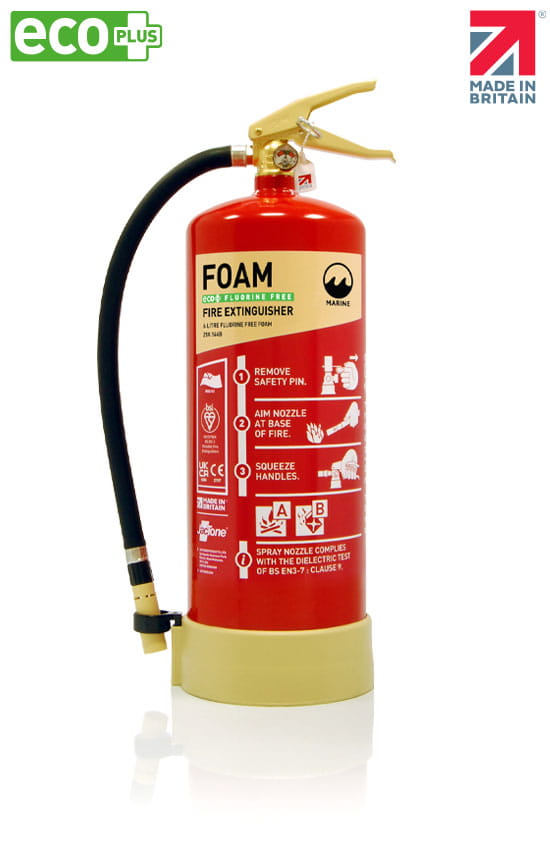 Marine Range 6 Litre Foam Eco PLUS Fluorine Free Fire Extinguisher