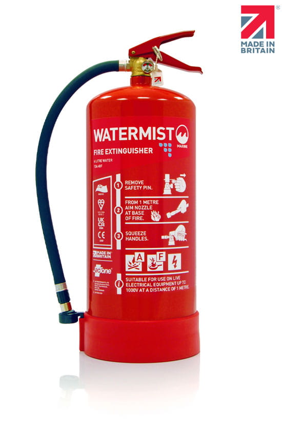 Marine Range 6 Litre Water Mist Fire Extinguisher